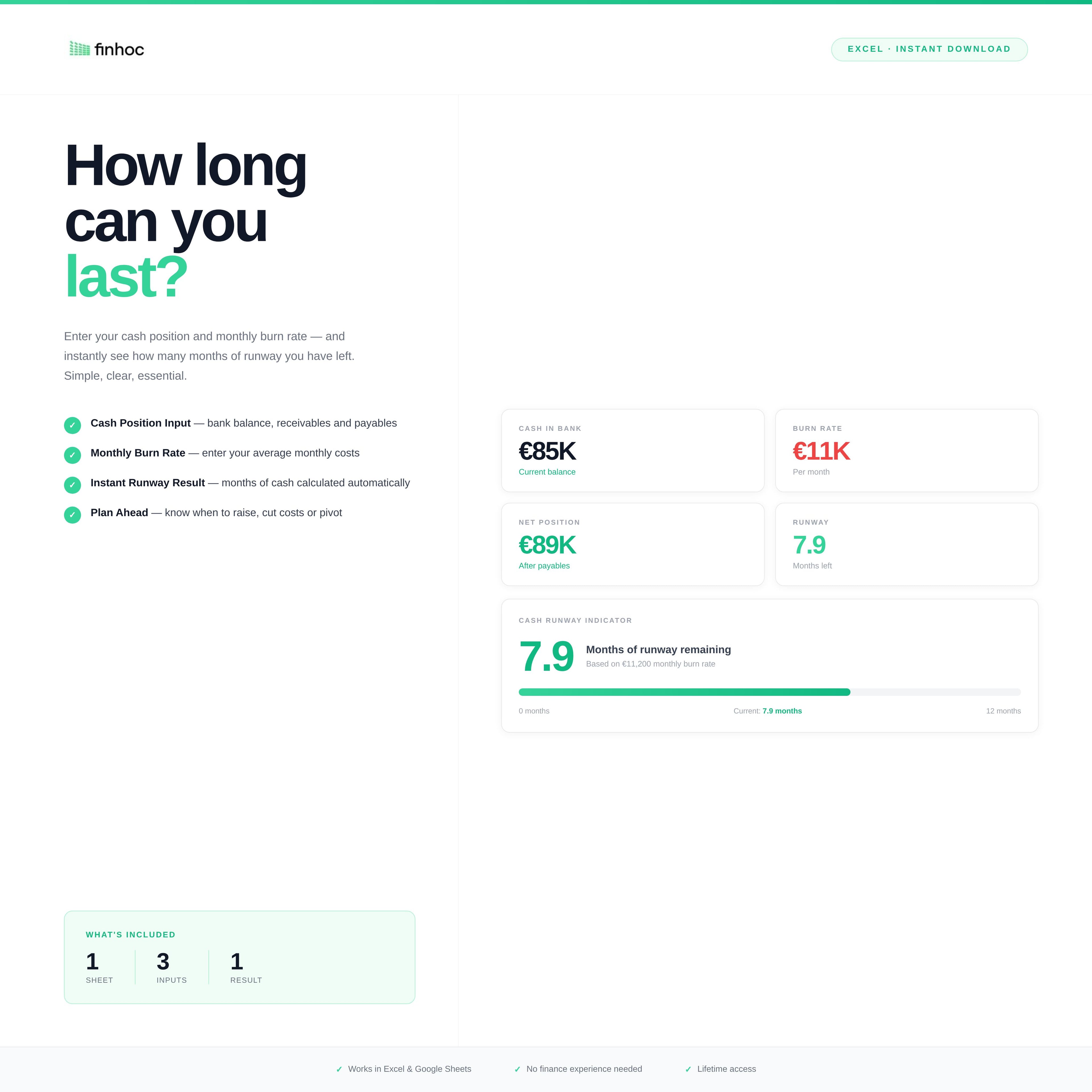 Cash Runway Template
